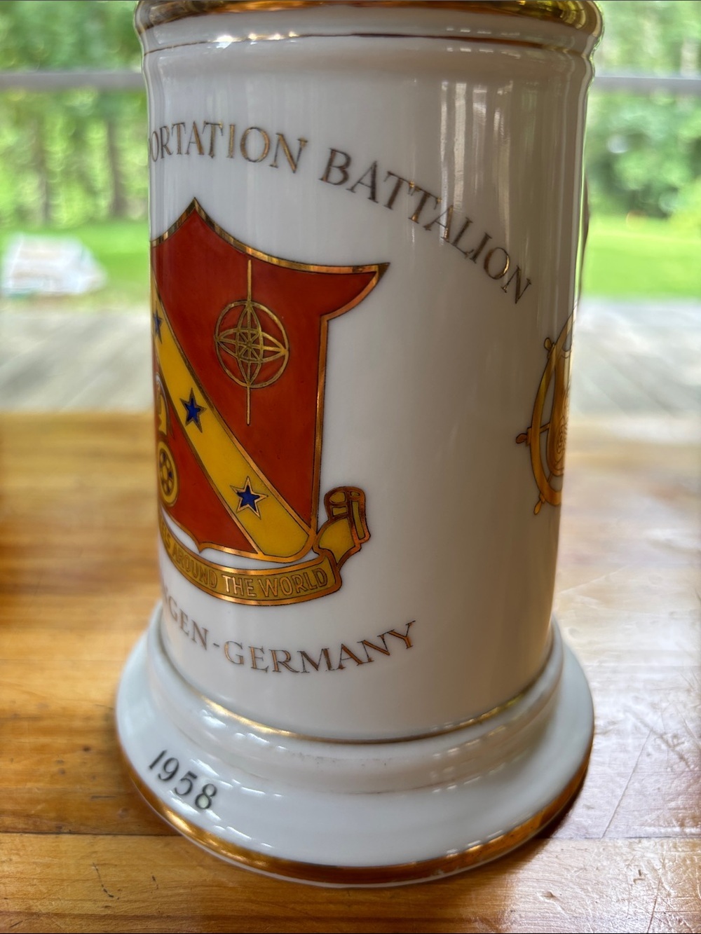 Vintage Beer Stein 6th Transportation Battalion 1958 Given To Honorary Member - Picture 7 of 16